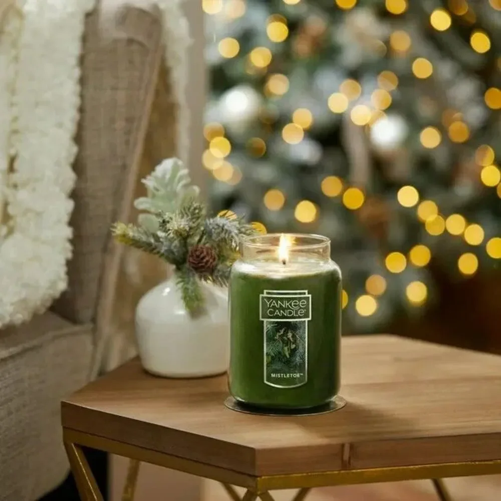 Yankee Candle Mistletoe Scented, Classic 22oz Large Jar Single Wick Candle